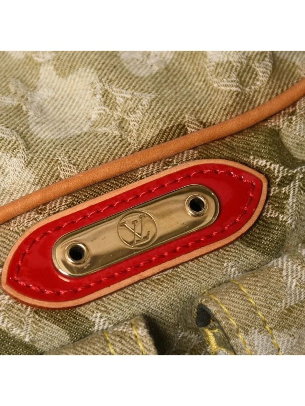 Louis Vuitton Monogram Moflage Denim Jasmine Handbag Khaki Takashi Murakami